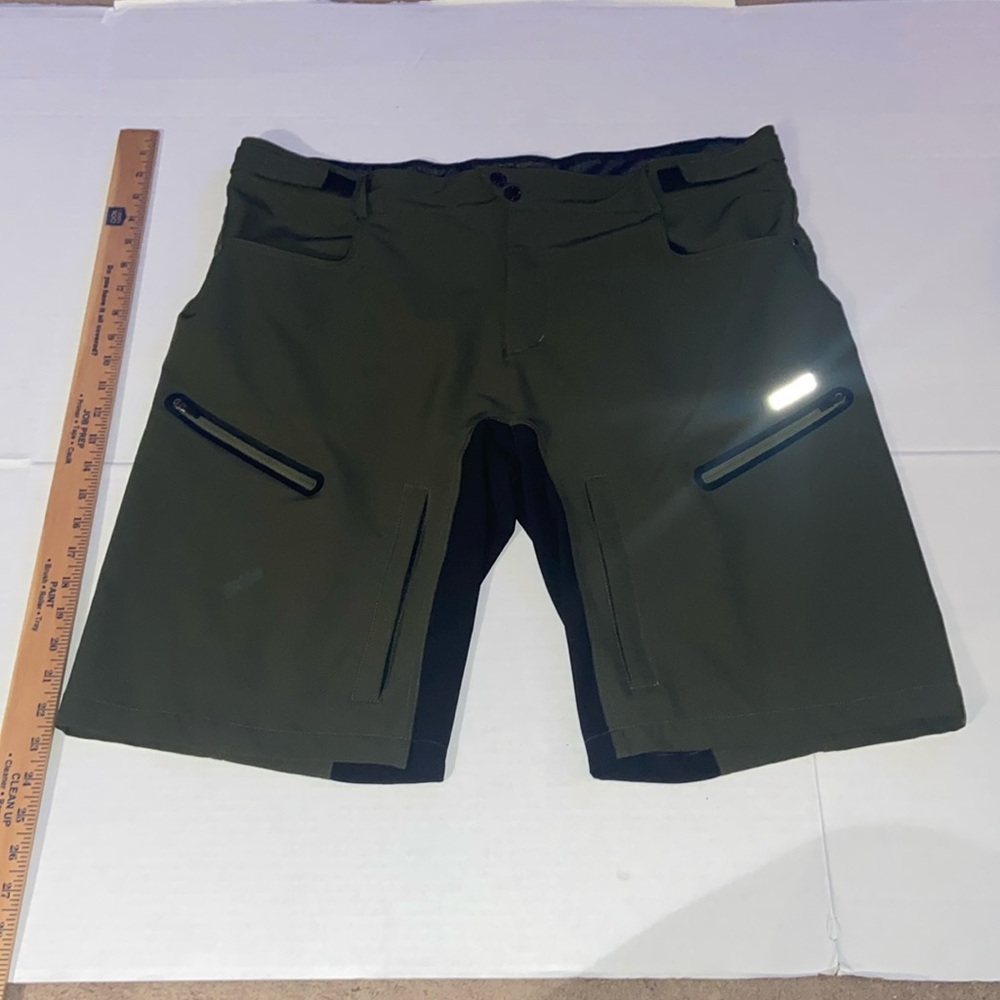 ARSUXEO Mens Bike, Cycling, Mountain Bike Shorts MTB Shorts Loose Fit  XL Olive
